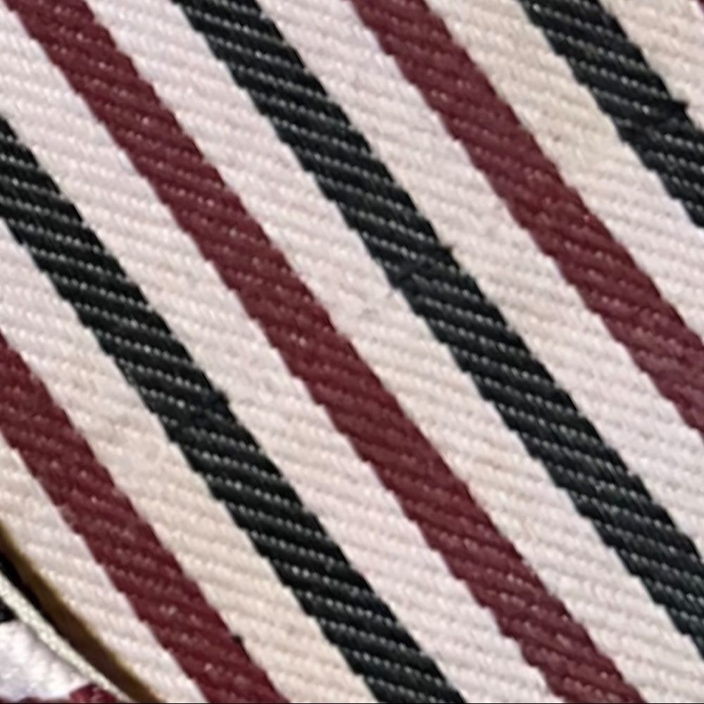 Beacon brand red white and navy blue or black striped comfy shoes - Picture 8 of 9